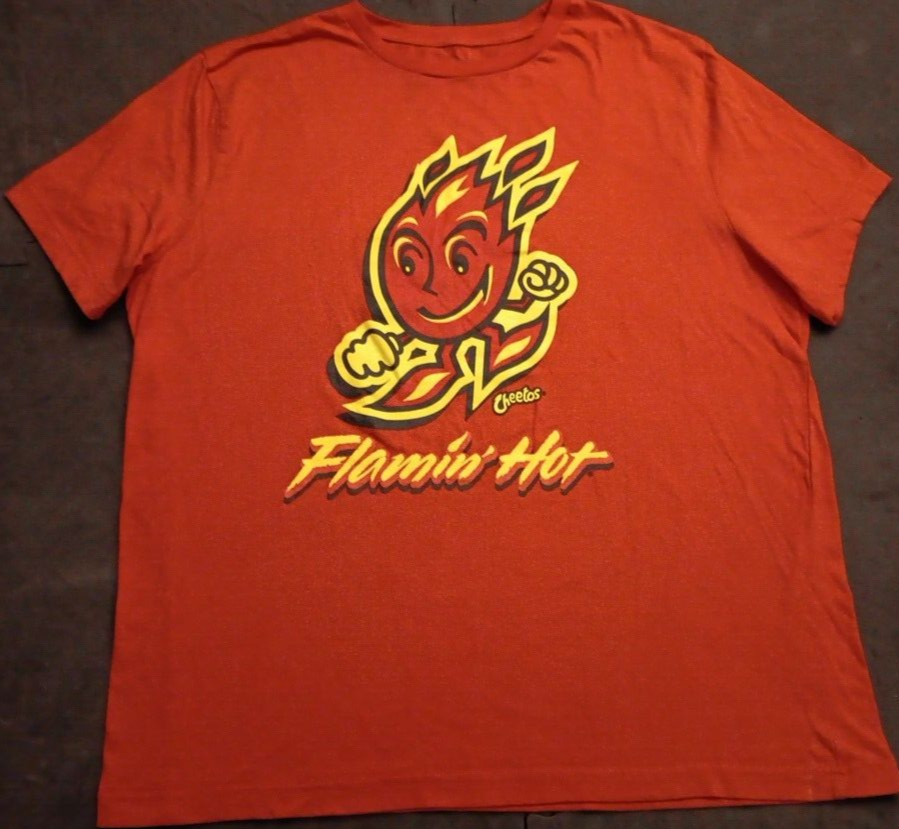 Unisex XL Red Flamin' Hot Cheetos Graphic Flame Collector T Shirt | eBay